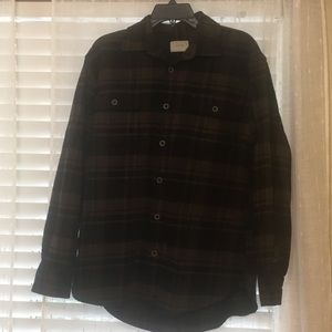 Jachs Flannel Brown Black Plaid Large
